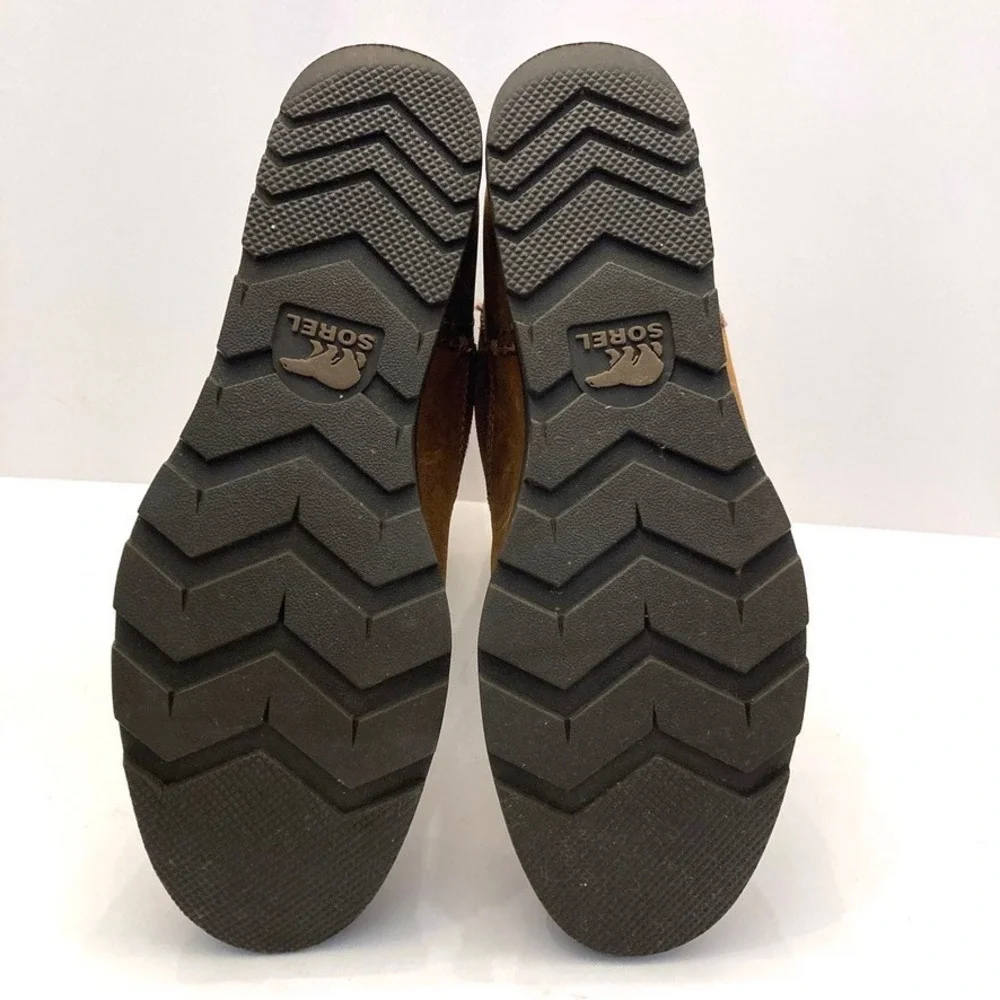 SOREL Major Pull On Boot Womens 8 Grizzly Tan Leather Oiled Suede MSRP$170